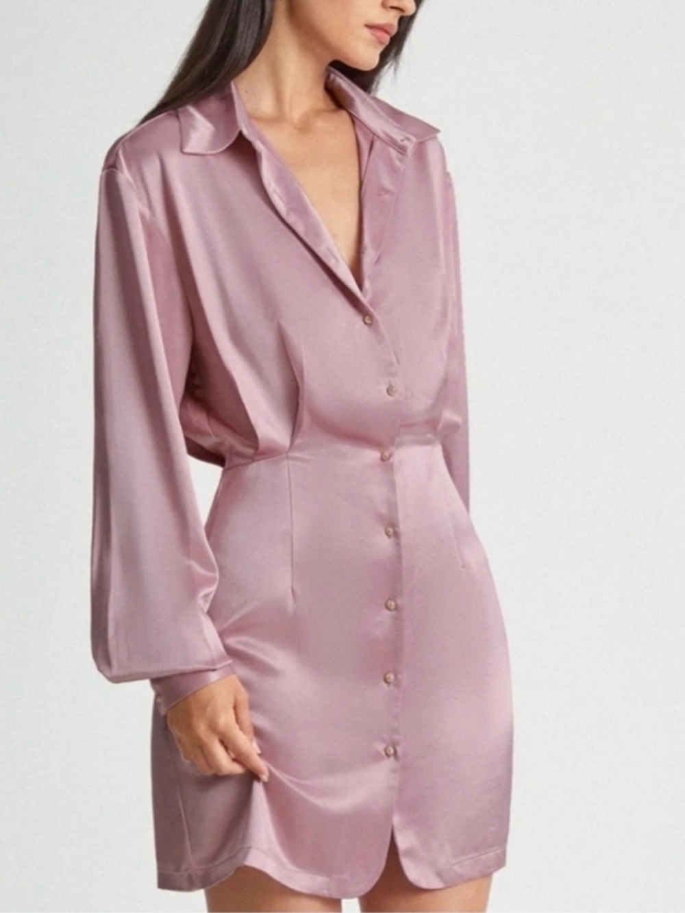 Commense Long Sleeve Mauve Dress
